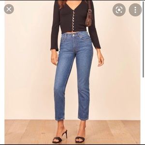 Reformation High Cigarette Jeans, Julia Crop